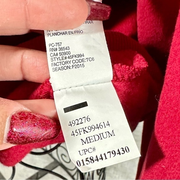 IZOD red crewneck sweater size M - Picture 9 of 9